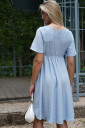 Невесомое платье для беременных и кормления 4449 711, голубое в горошек