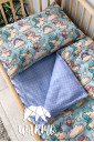 Комплект детского постельного белья, Голубые единорожки