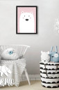 Картина в детскую комнату, Белый мишка