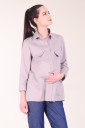 Рубашка для беременных и кормящих мам, Matata, лиловая в горошек