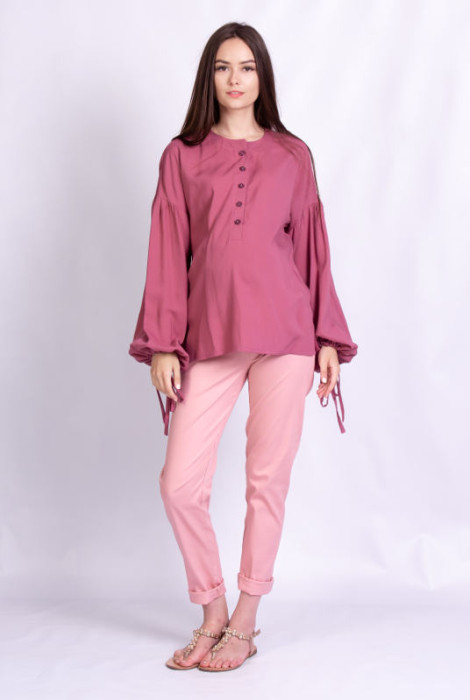 Блуза для вагітних і годування  Rustic, темно-рожевий