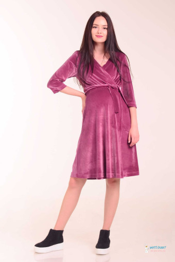 Платье для беременных и кормления Velvet темно-розовый