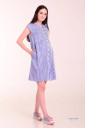 Платье-рубашка для беременных и кормления Lolli синяя полоска