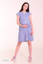 Платье-рубашка для беременных и кормления Lolli синяя полоска