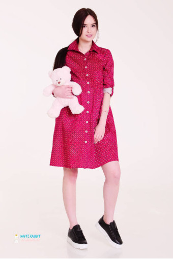 Сукня-сорочка для вагітних і годування Moony червоний