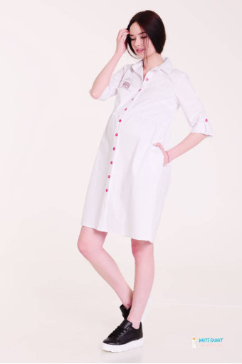 Сукня-сорочка для вагітних і годування Moony білий