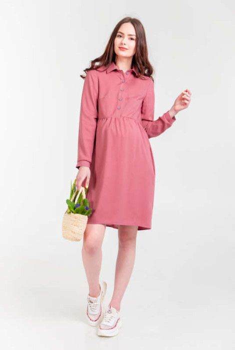 Платье для беременных и кормления Kate, темно-розовый