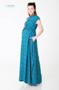 Платье для беременных и кормления Ариша, изумрудно-синий