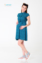 Платье для беременных и кормления Alejandra, изумрудно-синий