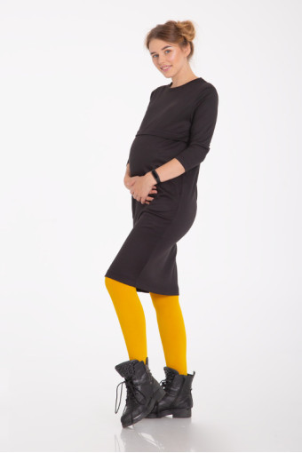 Платье для беременных и кормления Mila, черный