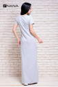 Платье-футболка для беременных и кормления Simple long серый меланж