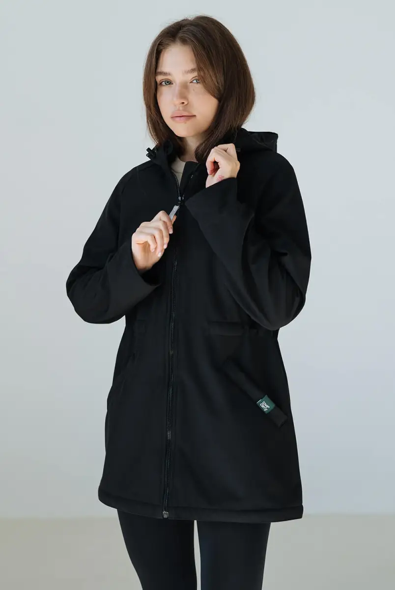 Демисезонная слингокуртка для беременных Softshell 3 в 1, Неро Демисезонная слингокуртка для беременных Softshell 3 в 1, Неро