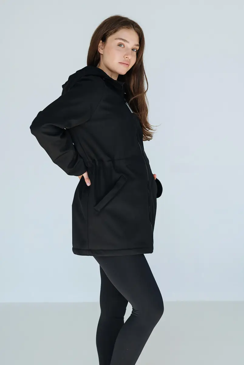 Демисезонная слингокуртка для беременных Softshell 3 в 1, Неро Демисезонная слингокуртка для беременных Softshell 3 в 1, Неро